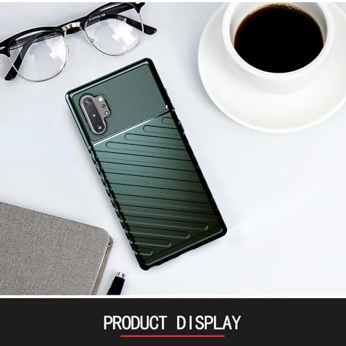 Image of amazon basics Shockproof Mobile Cover for Samsung Galaxy Note 10 Plus 4G (360 Degree Protection | Protective Design | Anti-Scratch Tough Slim TPU Case), Green