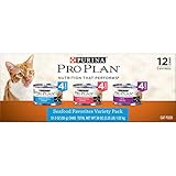 Purina Pro Plan Wet Cat Food Variety Pack, Seafood Favorites - (2 Packs of 12) 3 oz. Cans