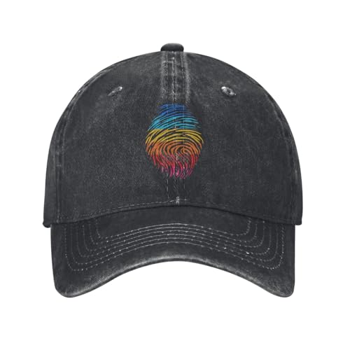 Gorra De Béisbol Huella Dactilar Gorra De Béisbol De Caza Ajustable Moda Visera Sombreros, para Cámping, Exterior, Deporte, 55-59cm