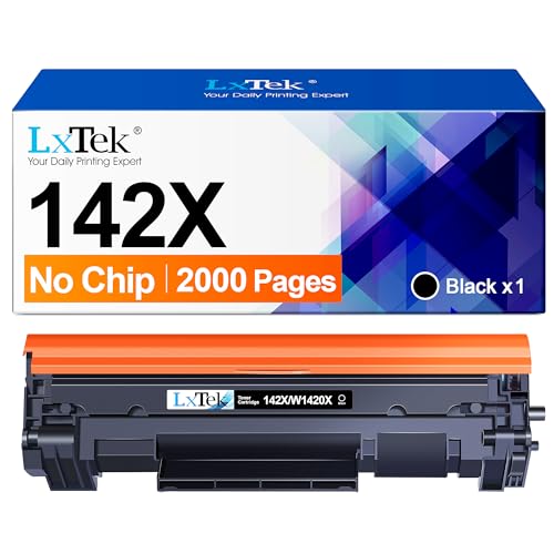 LxTek 142X 142A Toner W1420X W1420A Kompatibel Schwarz für HP 142A 142X für HP Laserjet MFP M140w Toner für Laserjet M110w Toner M110w M110 M139w M139 M140w M140 (Kein Chip, Schwarz, 2000 Seiten)