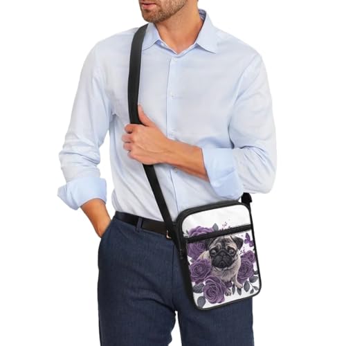 Mini Messenger Bag Small Crossbody Bags for Women Men Sling Bag Satchel Bag with Adjustable Strap and Pockets3