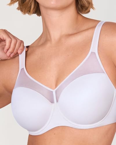 Image of DELIMIRA Women's Full Coverage Bras Underwire Lightly Padded Plus Size Supportive Tshirt Sheer Bra
