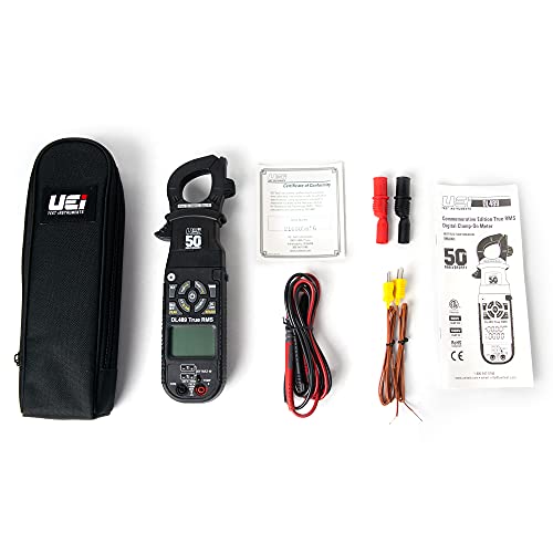 Uei Dl489 Digital Clamp Meter Hvac Amp Meter True Rms Multimeter Auto-Ranging 6000 Counts Voltage Tester, Measures Inrush Ac/Dc Current Voltage Temperature Capacitance Resistance Diodes Frequency Ncv #TOP5