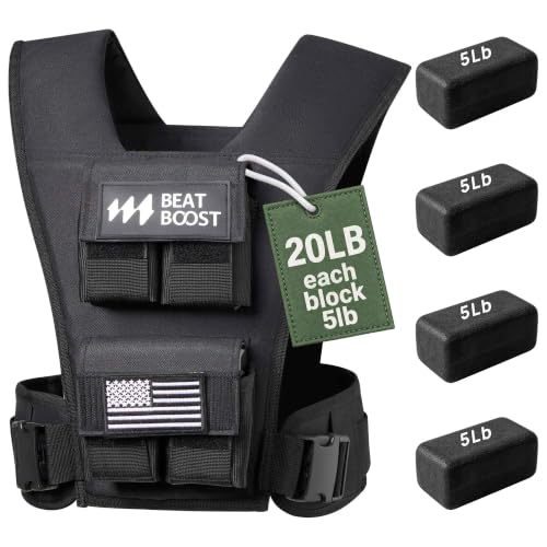 BeatBoost Adjustable Weighted Vest 20-80 lb 41.99 w/ Code + 40% Off Code CUE21I50 - image 1