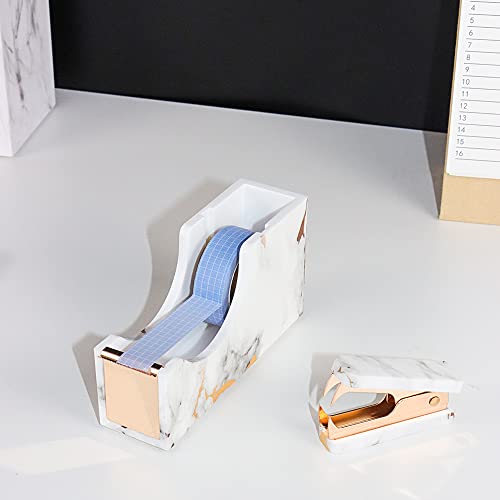 Agrafeuse marbre doré et dévidoir pour espace de télétravail - 6