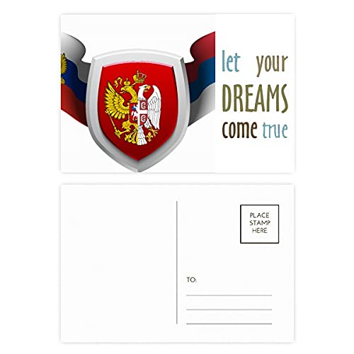 Cartes postales de Serbie avec emblème national, lot de 20 à offrir