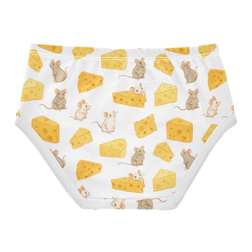 Girls Underwear Soft Cotton Cheese Mouse Kids Panties in Sizes 2/3t, 4t, 5t, 6 and 82