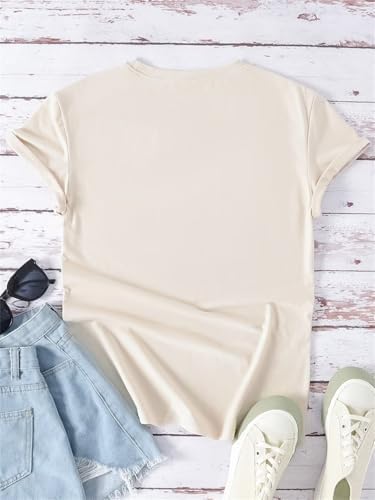 Funny Teacher Shirt Women Cute It's the School Year Bruh Graphic Tees Beige — view 2