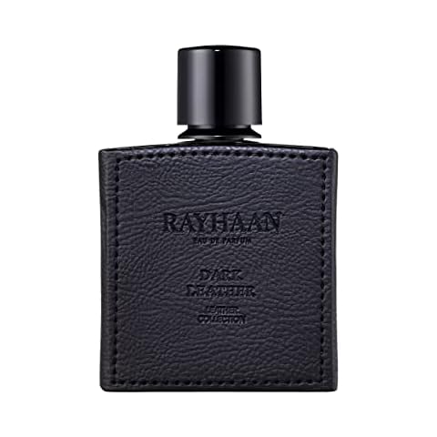 Rayhaan Dark Leather for Men Eau de Parfum Spray, 3.4 Ounce Cover