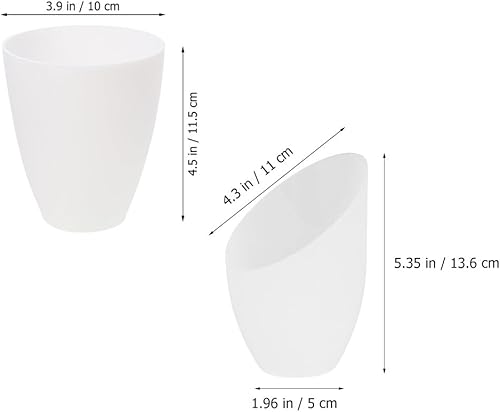 Miniatura 6 de 2 unids pantalla de herradura inclinada lámpara de cabeza plana pantalla pantalla plástico blanco pantallas reemplazo lámpara de pie cubiertas de