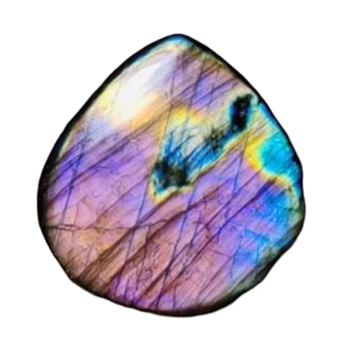 Pierre de labradorite violette naturelle de prestige pour bague et collier