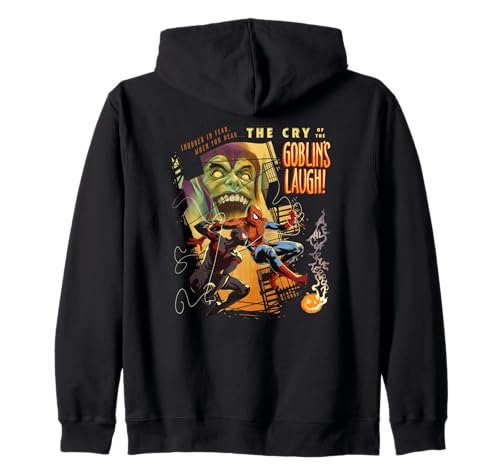 Marvel Spider-Man Goblin s Laugh Sweat Capuche Zippé Vêtement Homme Veste Urban Streetwear