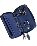 [LUCKYSGY] キーケース メンズ スマートキー対応 本革 4連フック スマートキーケース レディース 鍵ケース 車 key case コンパクト キーホルダー カラビナ 小銭入れ カードケース 一体型 多機能 ギフト BOX付き