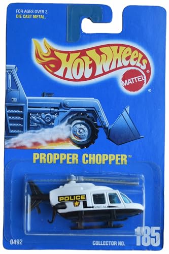 Hot Wheels Propper Chopper, White #185 All Blue Card