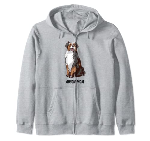 Aussie Mom Australian Shepherd, diseño de perro Sudadera con Capucha