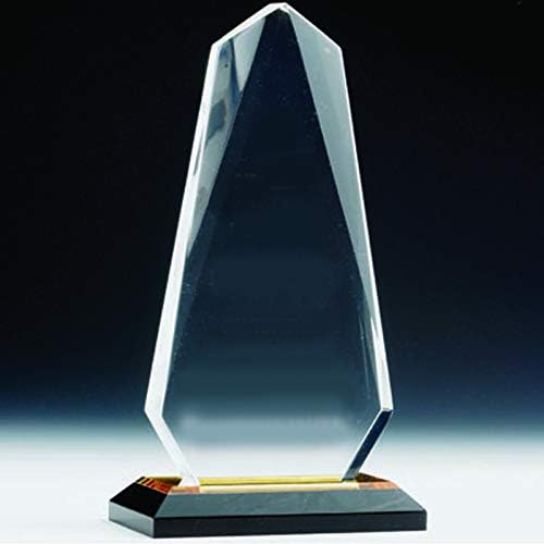 SHOP AWARDS AND GIFTS Acrylic Clear Obelisk Trophy Award Personalized, Customizable Engraved Championship Tournament Prizes, 9 Inch