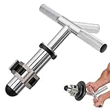 tonchean Strong Arm Forearm Wrist Strengthener Forearm Exerciser Arm Blaster Hand Barbell Chrome Plated Steel Grip Trainer Wrist Roller Bar for Flexion, Extension, Grip Workout