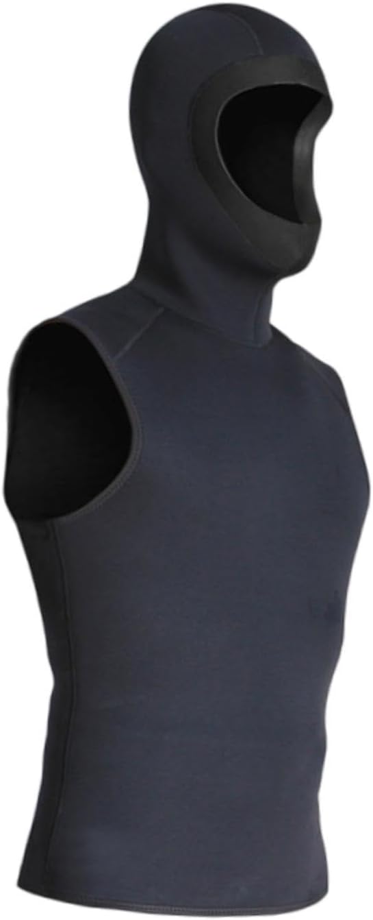 3mm Neoprene Wetsuit Hooded Vest for Men & Women - Thermal Swimming & Water Sports Gear- M