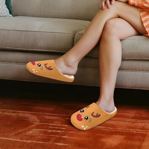 House Slippers for Women Winter Fuzzy House Flat Bedroom Slipper Outdoor Indoor Warm Plush Home Shoes3
