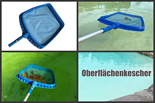 FenWi 6m Komplett Set zur Pool und Teich Reinigung und Pflege / 2X Kescher und 2X Bürste/Teleskopstange mit… – Bild 5