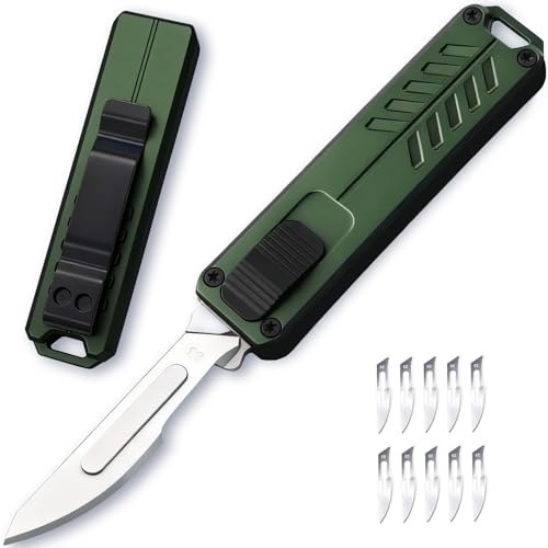 All Metal Retractable Push Button Knife