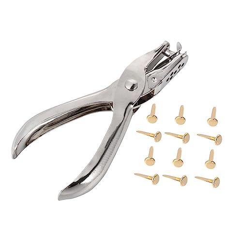 OSALADI 200pcs Iron Mini Brads DIY Craft Brads with Brass Plating Perfect for Scrapbooking Cards Making