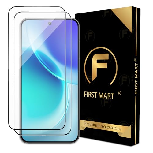 Image of FIRST MART Military-Grade Gorilla Tempered Glass forVivo X300 (6.31 Inch) With Installation Kit | Edge to Edge Coverage | Black [2 Pack]