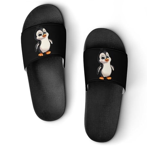 Cute Penguin House Sandals Non-Slip Bathroom Slippers Beach Summer Shoes for Men Women