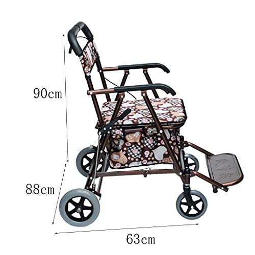 Chariot de rangement déambulateur de course avec panier élargi - 3