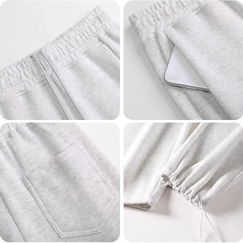 Baggy Sweatpants for Girls Drawstring Waist Wide Leg Sweat Pants Athletic Joggers Y2k Teen Clothes4