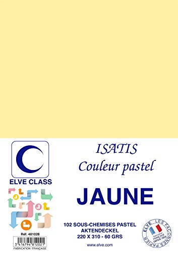 Sous-chemises ISATIS ELVE jaunes pour organiser les cours