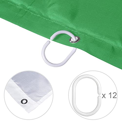 Rideau de douche 183x183 cm Green Bear grand format lavable - 5