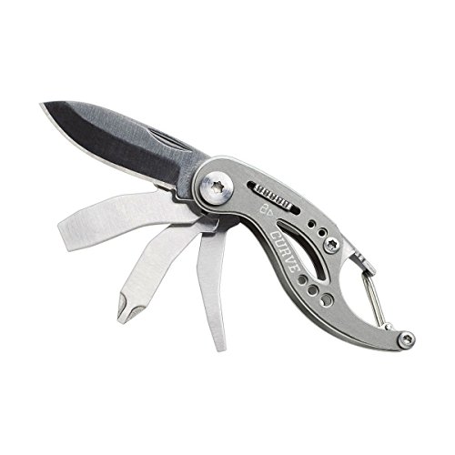 Gerber Gear Curve EDC Multitool 6-in-1 Pocket Knife Keychain with Pocket Screwdriver, Gifts for Men, Gray