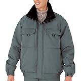 [ミドリ安全] 防寒服 長袖 ブルゾン 男女兼用 撥水 M3136 上 グリーン 3L