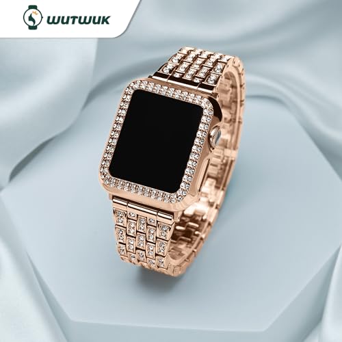 wutwuk Compatible Bling Apple Watch Straps 42mm(Series 11/10) with Bling Case - Image 3