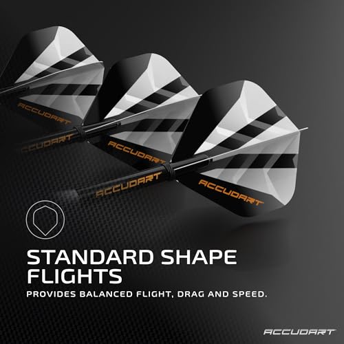 Accudart Soft Tip Dart Set 2.0 - Stainless Steel Barrel, Polycarbonate Shafts, Standard Flights, Tri-Fold Case