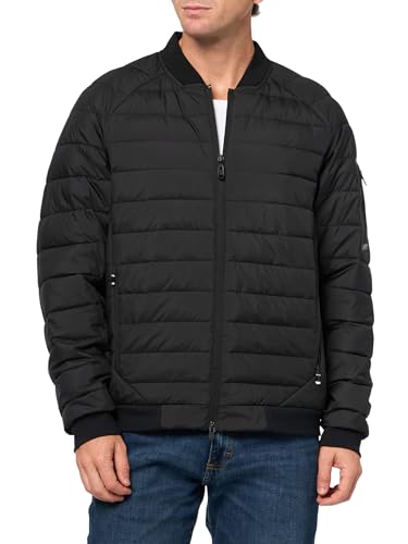 BOSS Men's Nylon Puffer Lightweight Bomber Jacket