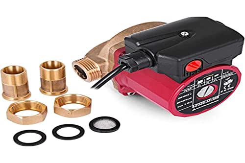 SucceBuy Pompe de Surpression Silencieux Pompe à Eau Surpresseur Domestique avec Débit Maximal 50L/min Hauteur 6m Boîtier de Pompe en Fonte Tête de Pompe en Laiton pour Faciliter la Circulation d'Eau