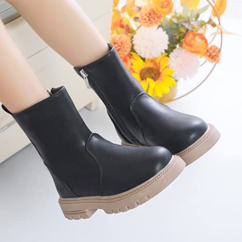 Girls Scrub Boots Shoes Leather Short Boots Non Slip Breathable Nude Boots Girls Dress Shoes Size 113