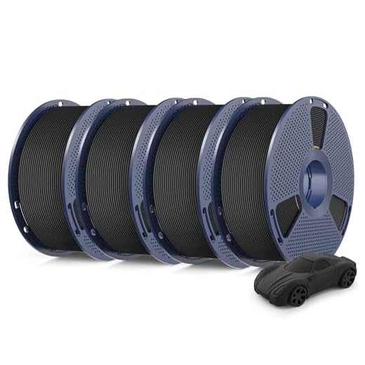 SUNLU High Speed PLA Classic 3D Filament 1.75mm,600mm/s High Toughness PLA Filament,Matte Texture No-Tangling,Dimensional Accuracy +/- 0.02mm, 4kg in Total, 1kg per Spool,4 Pack, 4Black