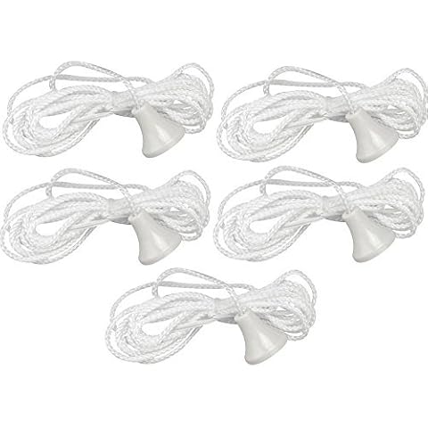 SparesPlanet 5 x Bathroom Ceiling Light Pull Cords Cover