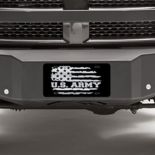 US Army Car Tag - Army License Plate â€“ Etched 6 x 12 Universal Vanity License Plate - Gift for Military, Retired Army, Veteran â€“ VLP10000
