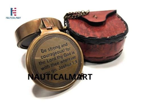 Brújula de bolsillo de latón grabada miniatura 3