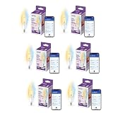 WiZ Clear 40W BA11 Tunable White Filament LED Smart Candle-Shaped Bulb - Pack of 1 - E12- Indoor - Connects to Your Existing Wi-Fi - Control with Voice or App - Matter Compatible