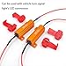CHUSYYRAY 2PCS 50W 6ohm Car Load Resistors, LED Resistor Fix LED Turn Signal Light & LED License Plate Lights & DRL Fast Hyper Flash Turn Signal Blink Error Code, with 4PCS Quick Wire Clip