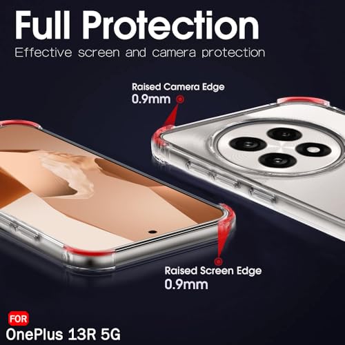 Image of TheGiftKart Crystal Clear Back Cover Case for OnePlus 13R 5G | Shock Proof 360 Protection | Hard Clear Back Cover Case for OnePlus 13R 5G (PC & TPU, Transparent Bumper)
