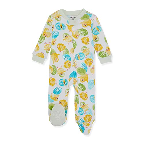 Burt's Bees Baby baby boys Play Pajamas, 100% Organic Cotton One-piece Romper Jumpsuit Zip Front Pjs and Toddler Sleepers, Lil Hatchlings, 9 Months US