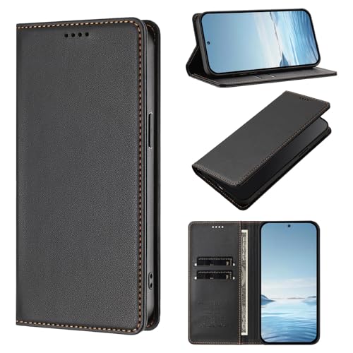 linsuyu Cover Compatible con Xiaomi Mi A1 MDG2 Case,Compatible con Xiaomi Mi 5X MDG2 Funda para móvil Cartera magnética de PU + TPU Mate Black