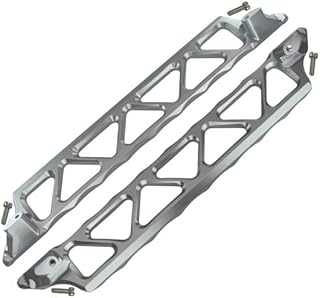 Aluminum Side Trail for Traxxas 1:5 X Maxx 6S / X Maxx 8S / XRT 8S Monster Truck Upgrades - 2Pc Set Silver