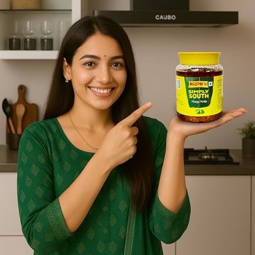 Image of Nilon's Simply South Mixed Pickle (475g) Homemade Aachar | Spicy & Tangy Pickle in Authentic South Indian Style with Raw Mango, Lemon, Rice Bran Oil & Spices with No Added Artificial Colour